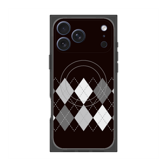 Premium Square Case with MagSafe［ Nordic Argyle - Black ］