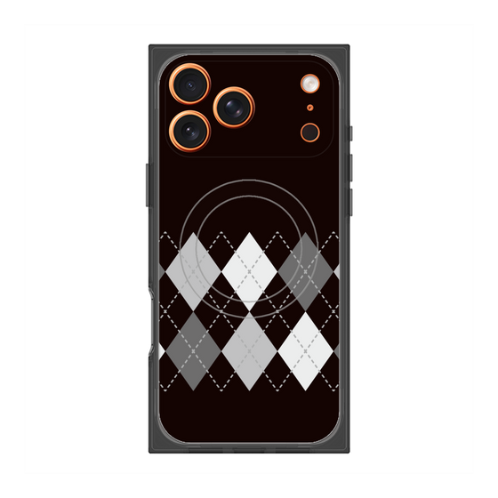Premium Square Case with MagSafe［ Nordic Argyle - Black ］