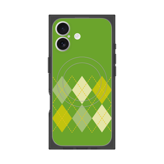 Premium Square Case with MagSafe［ Nordic Argyle - Green ］