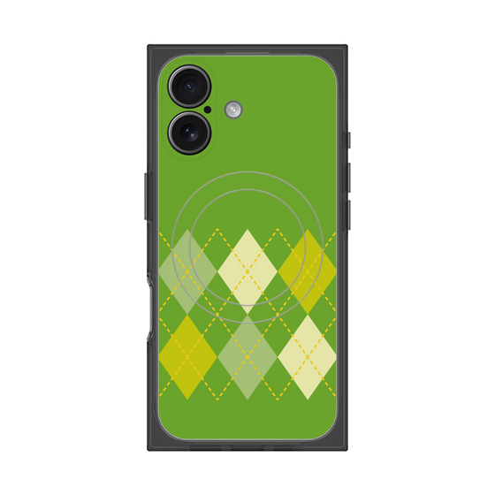 Premium Square Case with MagSafe［ Nordic Argyle - Green ］
