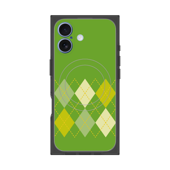 Premium Square Case with MagSafe［ Nordic Argyle - Green ］