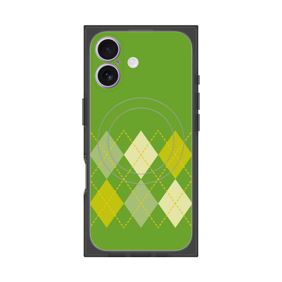 Premium Square Case with MagSafe［ Nordic Argyle - Green ］