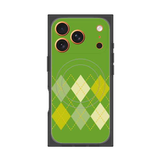 Premium Square Case with MagSafe［ Nordic Argyle - Green ］