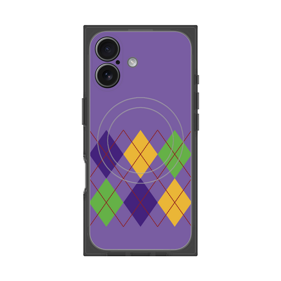 Premium Square Case with MagSafe［ Nordic Argyle - Purple ］