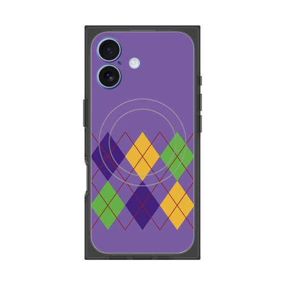 Premium Square Case with MagSafe［ Nordic Argyle - Purple ］