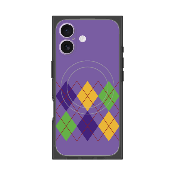 Premium Square Case with MagSafe［ Nordic Argyle - Purple ］