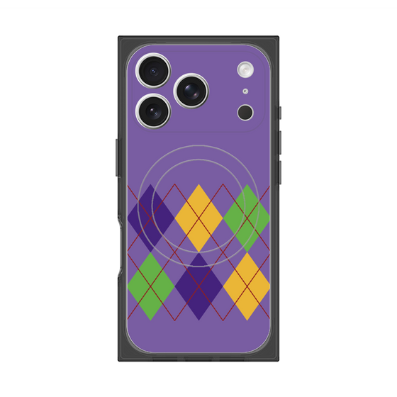 Premium Square Case with MagSafe［ Nordic Argyle - Purple ］