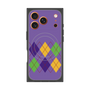 Premium Square Case with MagSafe［ Nordic Argyle - Purple ］