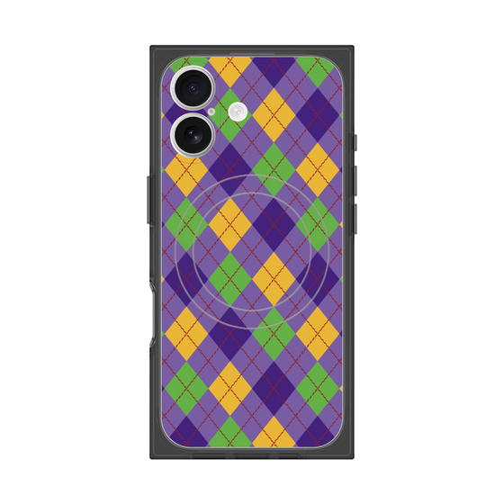 Premium Square Case with MagSafe［ Argyle - Purple ］