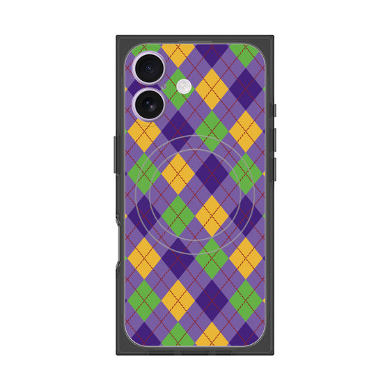 Premium Square Case with MagSafe［ Argyle - Purple ］