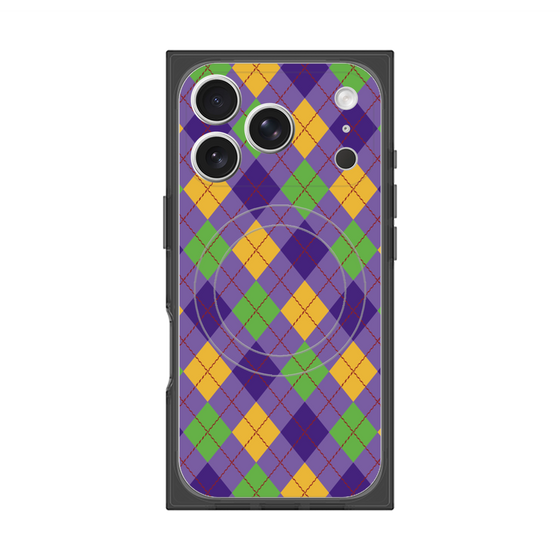 Premium Square Case with MagSafe［ Argyle - Purple ］