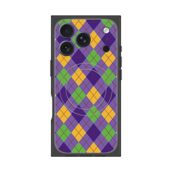 Premium Square Case with MagSafe［ Argyle - Purple ］