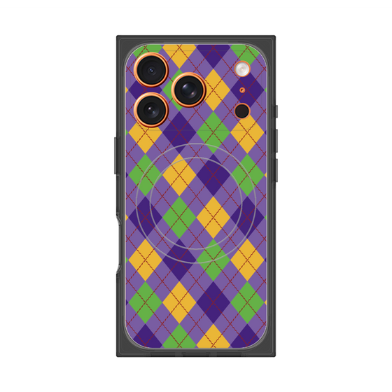 Premium Square Case with MagSafe［ Argyle - Purple ］