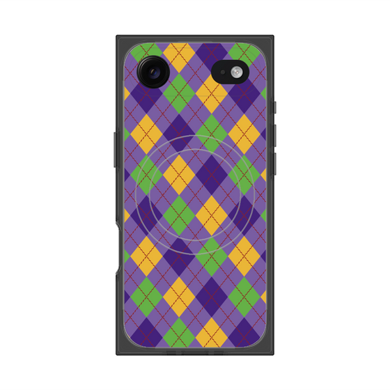 Premium Square Case with MagSafe［ Argyle - Purple ］