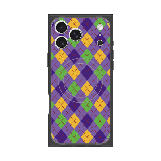 Premium Square Case with MagSafe［ Argyle - Purple ］