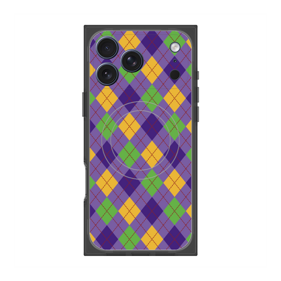 Premium Square Case with MagSafe［ Argyle - Purple ］