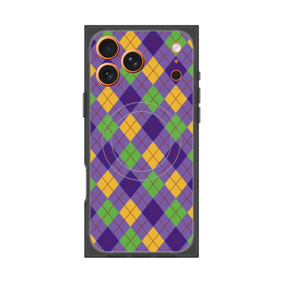 Premium Square Case with MagSafe［ Argyle - Purple ］