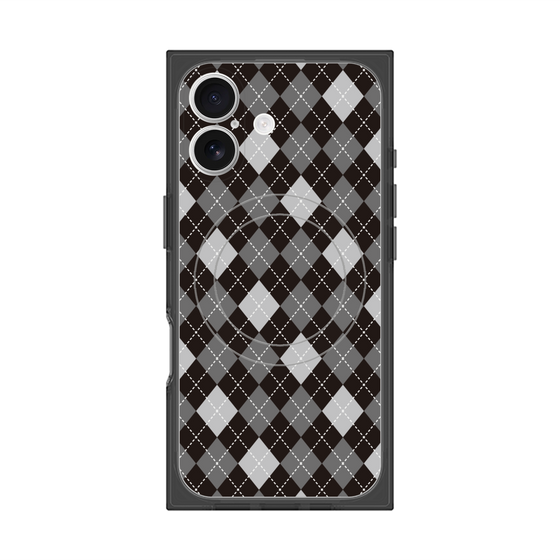 Premium Square Case with MagSafe［ Argyle - Black ］