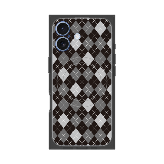 Premium Square Case with MagSafe［ Argyle - Black ］