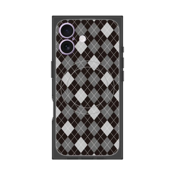 Premium Square Case with MagSafe［ Argyle - Black ］