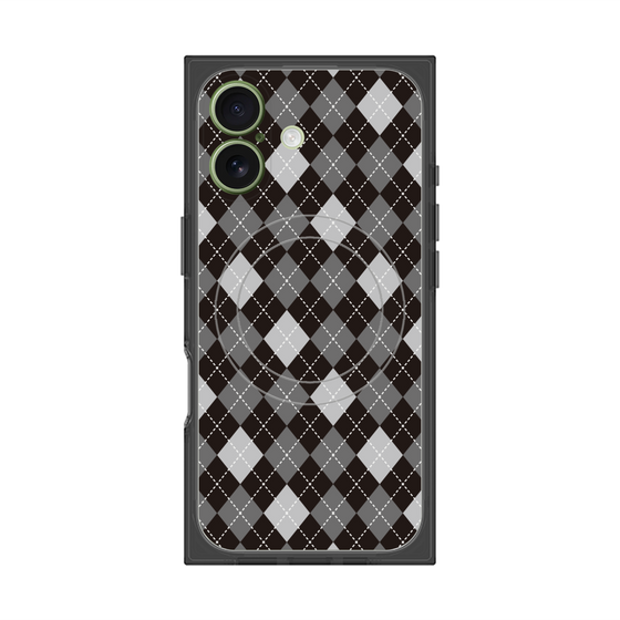 Premium Square Case with MagSafe［ Argyle - Black ］