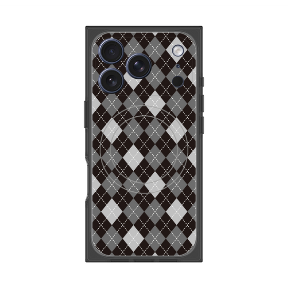 Premium Square Case with MagSafe［ Argyle - Black ］