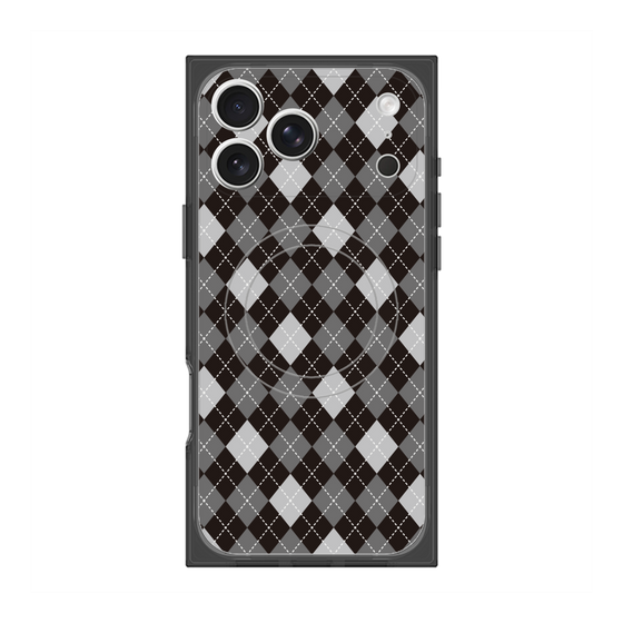 Premium Square Case with MagSafe［ Argyle - Black ］