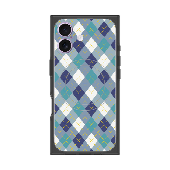 Premium Square Case with MagSafe［ Argyle - Blue ］