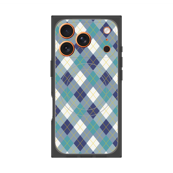 Premium Square Case with MagSafe［ Argyle - Blue ］