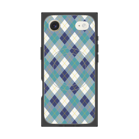 Premium Square Case with MagSafe［ Argyle - Blue ］