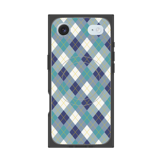 Premium Square Case with MagSafe［ Argyle - Blue ］