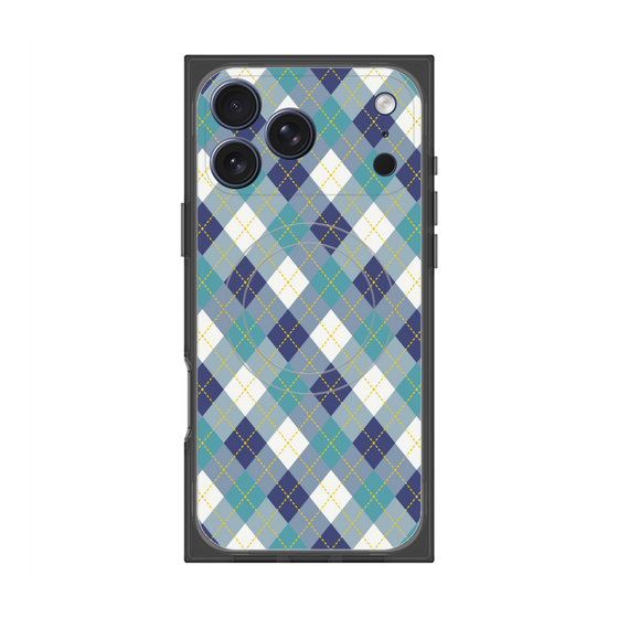 Premium Square Case with MagSafe［ Argyle - Blue ］