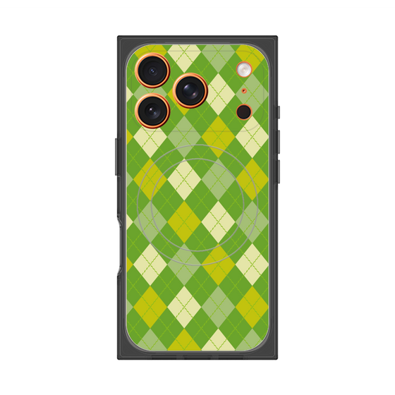 Premium Square Case with MagSafe［ Argyle - Green ］