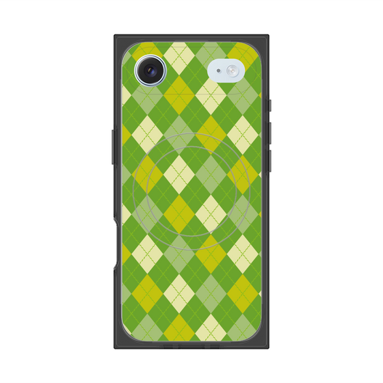Premium Square Case with MagSafe［ Argyle - Green ］