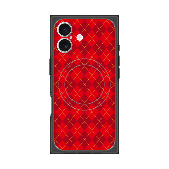 Premium Square Case with MagSafe［ Argyle - Red ］