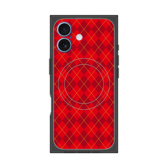 Premium Square Case with MagSafe［ Argyle - Red ］