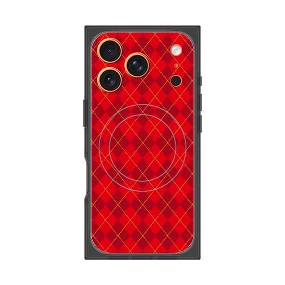 Premium Square Case with MagSafe［ Argyle - Red ］