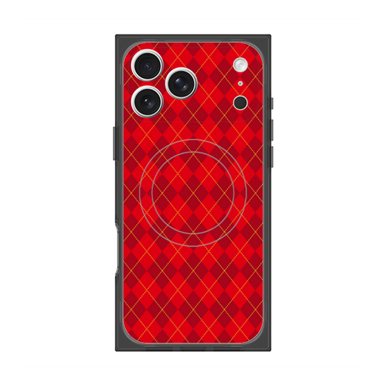 Premium Square Case with MagSafe［ Argyle - Red ］
