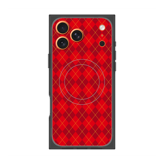 Premium Square Case with MagSafe［ Argyle - Red ］