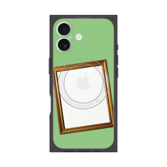 Premium Square Case with MagSafe［ Photo Frame - Light Green ］