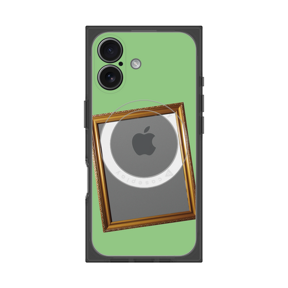 Premium Square Case with MagSafe［ Photo Frame - Light Green ］