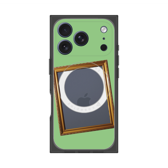 Premium Square Case with MagSafe［ Photo Frame - Light Green ］