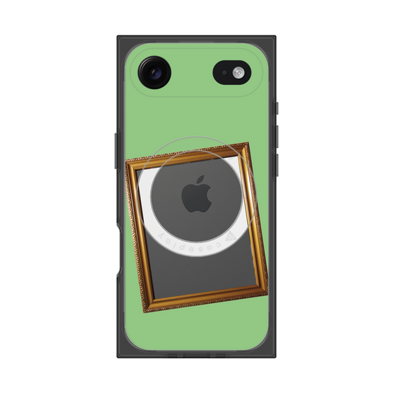 Premium Square Case with MagSafe［ Photo Frame - Light Green ］