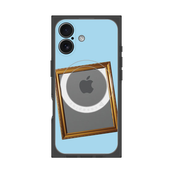 Premium Square Case with MagSafe［ Photo Frame - Light Blue ］