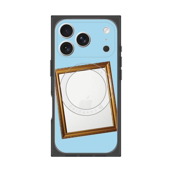 Premium Square Case with MagSafe［ Photo Frame - Light Blue ］