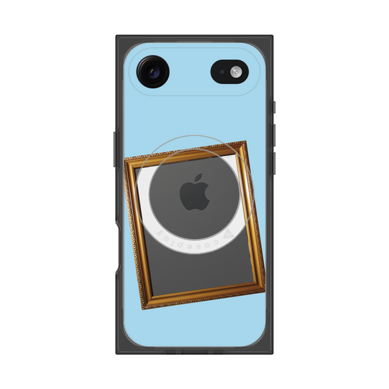 Premium Square Case with MagSafe［ Photo Frame - Light Blue ］