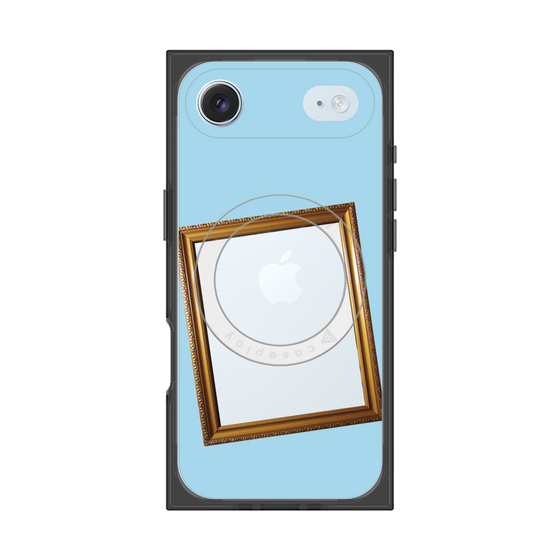Premium Square Case with MagSafe［ Photo Frame - Light Blue ］