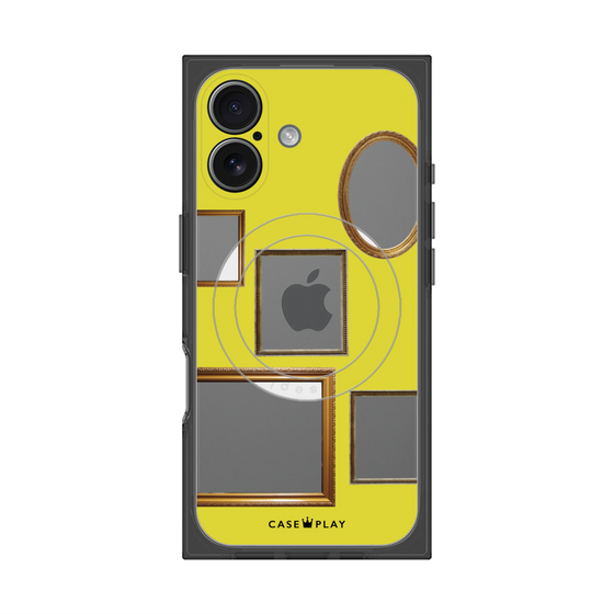 Premium Square Case with MagSafe［ Photo Frames - Yellow ］