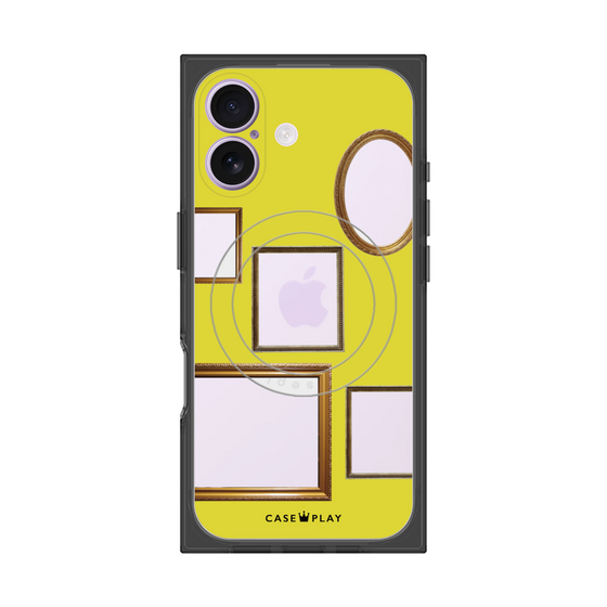 Premium Square Case with MagSafe［ Photo Frames - Yellow ］