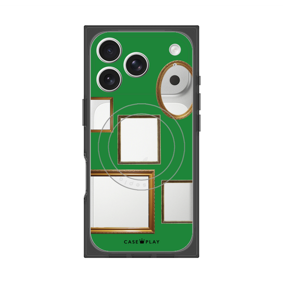 Premium Square Case with MagSafe［ Photo Frames - Green ］